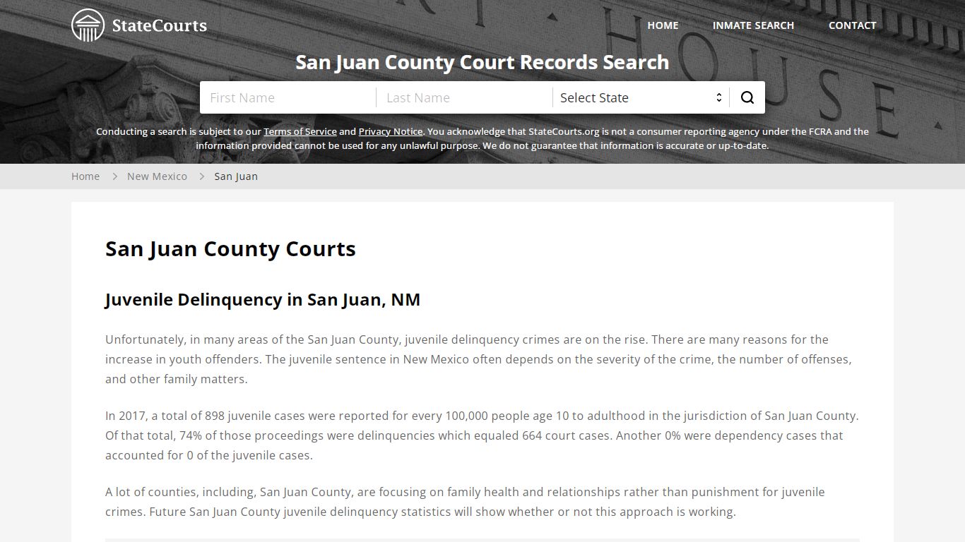 San Juan County, NM Courts - Records & Cases - StateCourts